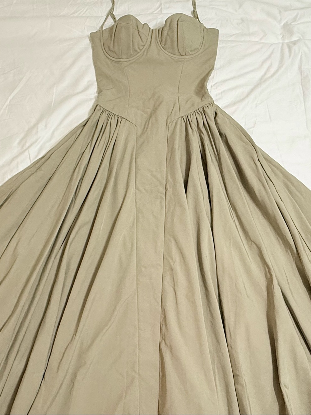 HOUSE OF CB 'Samaria' Taupe Corset Sundress Size Small Regular Cup A-C/ NWOT